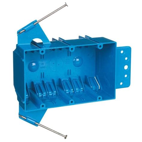 4x4 blue plastic electrical box|new work outlet box.